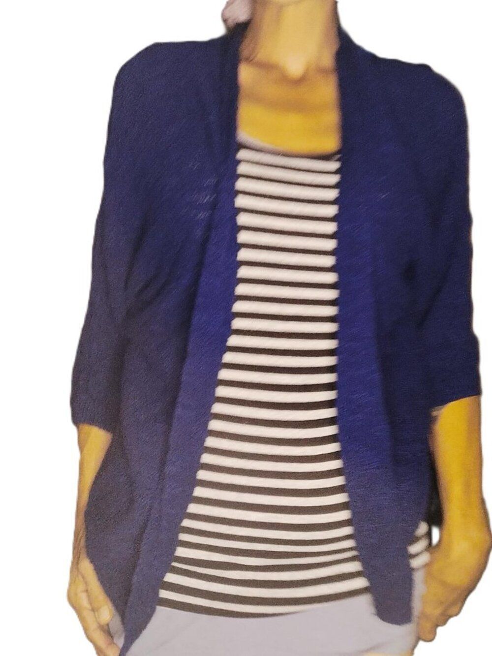 Old Navy Dark Blue Open Front Knit Cardigan Size L | Hi-Lo Hem